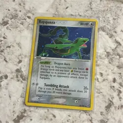 Pokemon TCG Rayquaza EX Deoxys 22/107 Holo Rare 80 HP Tumbling Attack Card - Image 1