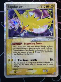 Zapdos EX Holo Secret Rare Card 116/112 FireRed & LeafGreen NM/LP Condition - Image 1