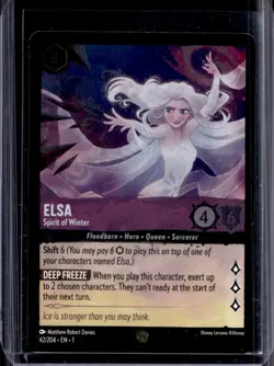 2023 Disney Lorcana TCG: The First Chapter Elsa - Spirit of Winter Foil #42/204 - Image 1