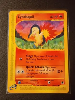 Cyndaquil (104) Normal #104/165 Common Pokemon Expedition NM Card - Image 1