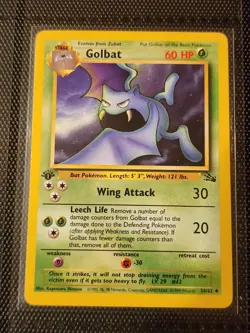 Golbat NM 34/62 1st Edition Fossil Pokemon TCG Regular Card - Image 1