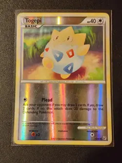 Pokemon Card - Togepi Undaunted 70/90 Common Reverse Holo LP Excellent - Image 1