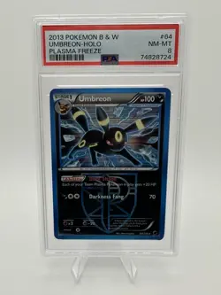 Pokemon Umbreon Team Plasma Plasma Freeze 64/116 PSA 8 Holo Rare English Card - Image 2