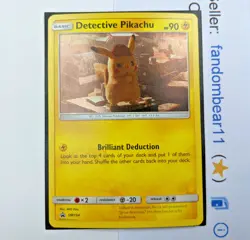Detective Pikachu HOLO BLACK STAR PROMO card SM194 Pokemon 2019 Movie - Image 1