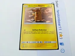 Detective Pikachu HOLO BLACK STAR PROMO card SM194 Pokemon 2019 Movie - Image 3