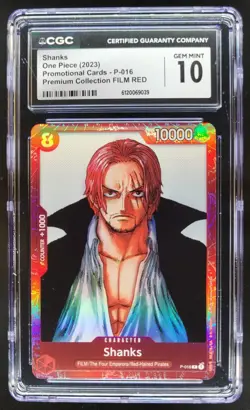 2023 One Piece Premium Card Collection FILM RED Edition Shanks P-016 CGC 10 A PT - Image 1