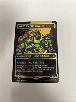 Heroes In A Half Shell Borderless Surge Foil TMNT Card #0096 MTG LP - Image 1