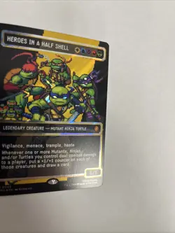 Heroes In A Half Shell Borderless Surge Foil TMNT Card #0096 MTG LP - Image 2