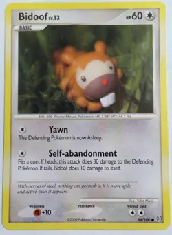 Bidoof Stormfront 54/100 Pokemon Card - Image 1