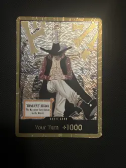 Bandai One Piece CCG Gold Mihawk Don!! Foil Card - Image 1