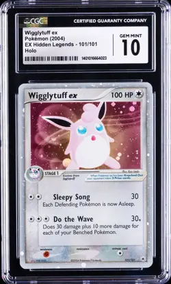 Wigglytuff ex 2004 EX Hidden Legends 101/101 Holo Pokemon Card CGC 10 GEM MINT - Image 1