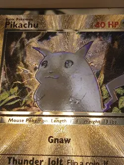 Pokemon Sword & Shield Celebrations Pikachu 058/102 Gold Metal Card UPC Promo - Image 2