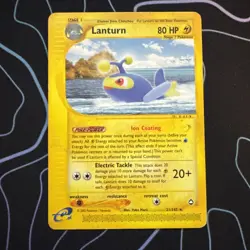 Pokemon Card Lanturn 21/147 Aquapolis Non-Holo MP Condition - Image 1