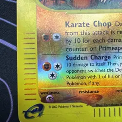 Pokemon TCG Primeape Reverse Holo Rare Card Aquapolis 29/147 HP See Pics - Image 2