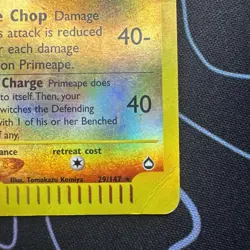 Pokemon TCG Primeape Reverse Holo Rare Card Aquapolis 29/147 HP See Pics - Image 3