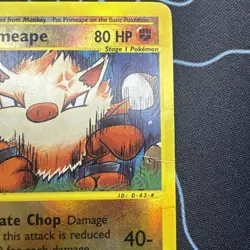 Pokemon TCG Primeape Reverse Holo Rare Card Aquapolis 29/147 HP See Pics - Image 4