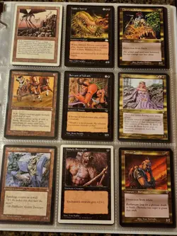 Vintage Magic The Gathering Binder Collection Card Lot MTG 1993-2003 Rares - Image 4