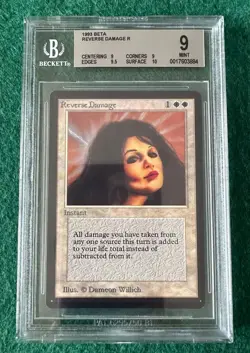 Reverse Damage - BETA - MTG - BGS 9. Quad++. GEM. More Vintage MTG In My Store. - Image 1