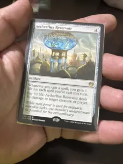Magic the Gathering Aetherflux Reservoir Rare Artifact Kaladesh - Image 1