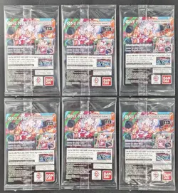 LOT of (6) One Piece Monkey D Luffy US College Basketball SEALED Promo Cards - Image 2