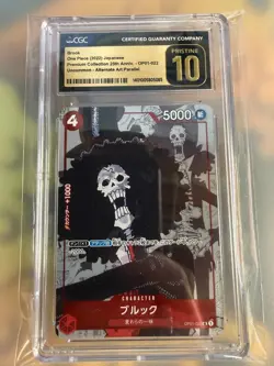 ONE PIECE JAPANESE BROOK MANGA ALT ART OP01-022 CGC 10 PRISTINE 25th Anniv. - Image 1