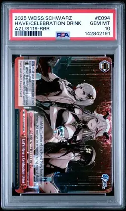 Let's Have A Celebration Drink RRR - Weiss Schwarz Azur Lane Vol. 2 - PSA 10 - Image 1
