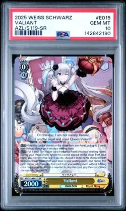 Valiant SR - Weiss Schwarz Azur Lane Vol. 2 - PSA 10 - Image 1