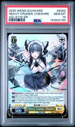 Heavy Cruiser, Cheshire SR - Weiss Schwarz Azur Lane Vol. 2 - PSA 10 - Image 1