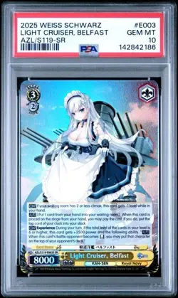 Light Cruiser, Belfast RR - Weiss Schwarz Azur Lane Vol. 2 - PSA 10 - Image 1