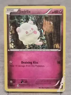 Swirlix 9/12 2013 McDonald's Exclusive Pokemon Card TCG Promo Holo Rare Dmg - Image 1
