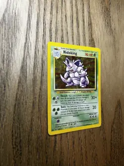 Pokemon Nidoking Base Set Holo Rare Card 11/102 MP - Image 3