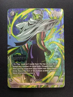 WINNER PICCOLO FP-056 Tournament Promo Dragon Ball Card English Fusion World NM - Image 1