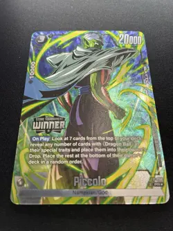WINNER PICCOLO FP-056 Tournament Promo Dragon Ball Card English Fusion World NM - Image 2