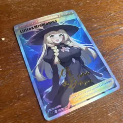 Lillie & Mismagius Pokemon Trainer Card - Waifu Foil Card - Goddess Story - Image 2
