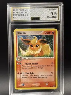 Pokemon TCG Flareon Holo Rare Card 2/17 Pop Series 3 - Image 1