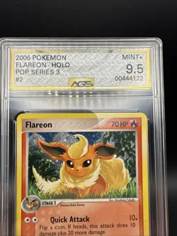 Pokemon TCG Flareon Holo Rare Card 2/17 Pop Series 3 - Image 3