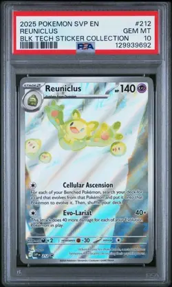 Pokemon TCG Reuniclus SVP 212 2025 Black Bolt Black Star Promo Card - PSA 10 - Image 1