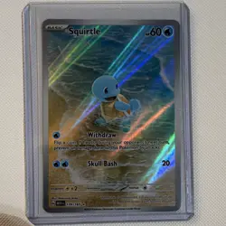 Pokemon Squirtle 170/165 Scarlet & Violet 151 Illustration Rare Holo Card - Image 1