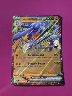 Cynthia's Garchomp EX 104/182 Full Art NM/M Destined Rivals Pokemon Card - Image 1