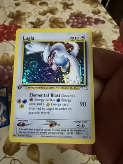 Pokemon Lugia 9/111 Neo Genesis 1st Edition Holo 90 HP Holo Rare Card - Image 1