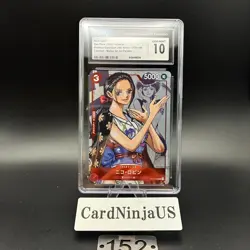 CGC GEM MINT 10 Nico Robin ST01-008 C 25th Edition Parallel ONE PIECE Card Game - Image 1