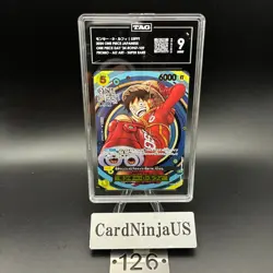 TAG 9 MINT Luffy SR OP07-109 Japanese One Piece Promo Card 126 ONE PIECE DAY'24 - Image 1