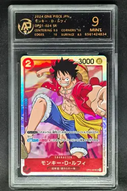 2024 ONE PIECE JPN. cards Monkey D. Luffy OP01-024 SR RPA 9 (SAME AS PSA 9) - Image 1