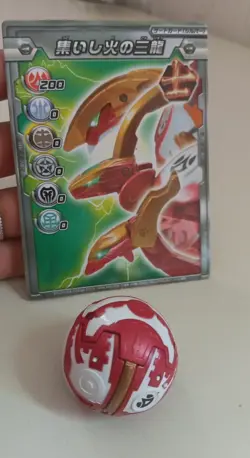 Bakugan BakuTech Pyrus Let’s Gao & Ability Card Japan Import MG Rare - Image 1