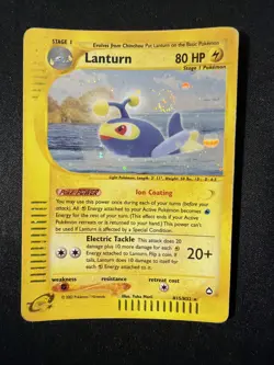 Lanturn H15/H32 Holo Aquapolis E Series 2003 Pokemon Card LP/MP - Image 1
