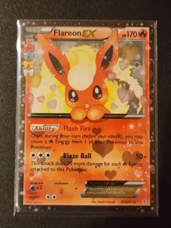 Pokemon Flareon EX RC6/RC32 Ultra Rare Generations Radiant Collection Holo Card - Image 1