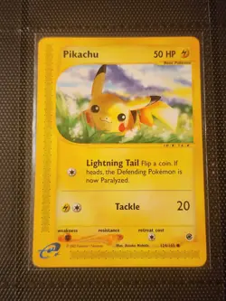 Pikachu 124/165 Pokemon 2002 Expedition e-Card Series Near Mint NM Card - Image 1