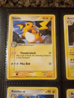 Raichu Ultimate Pokemon Card Lot Vintage EX Era & Modern Binder Collection #0026 - Image 5