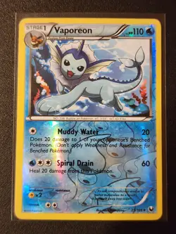 Pokemon Vaporeon 25/108 Dark Explorers Promo Reverse Holo Card - Image 1