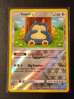 Pokemon TCG - SM - Unbroken Bonds Reverse Holo Snorlax Holo Rare 158/214 NM Card - Image 1
